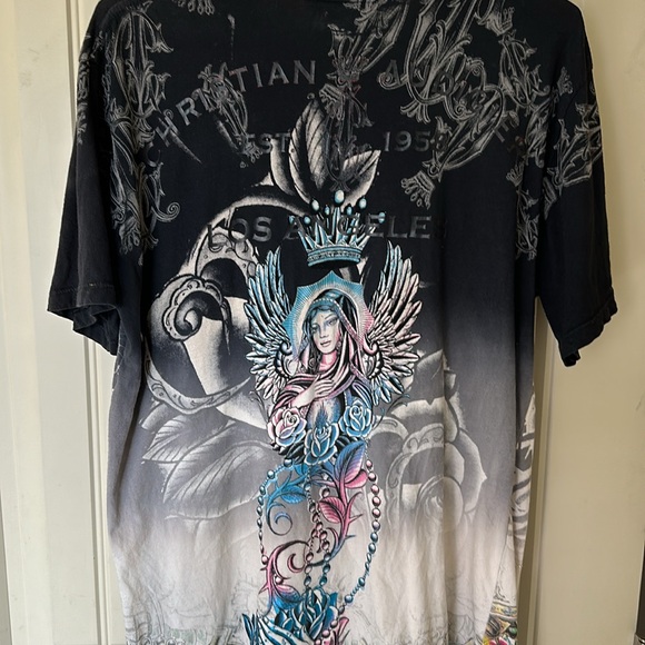 Bedazzled ed hardy by Christian audigier tshirt size M - Picture 8 of 8
